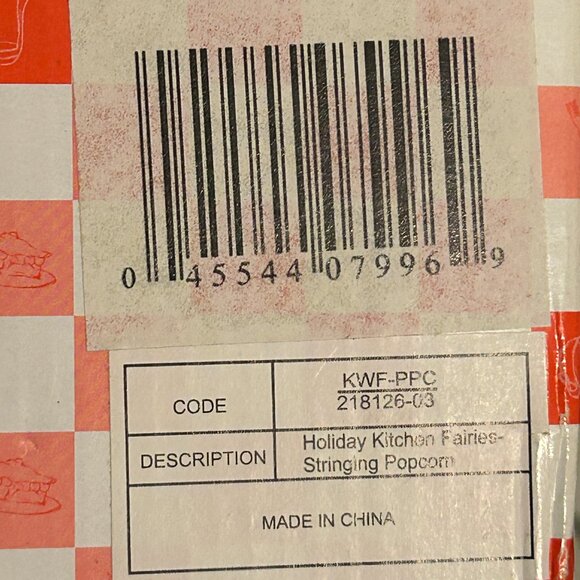 ENESCO 2006 My Little Kitchen Fairies Stringing Popcorn Holiday Fairy Figurine - Picture 7 of 7